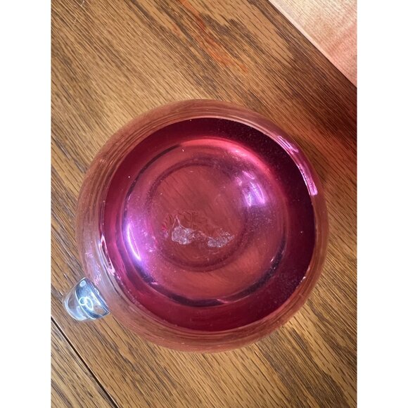 Vintage Victorian Cranberry Red Glass 5.5” tall Pitcher, 8 oz. - Picture 8 of 9